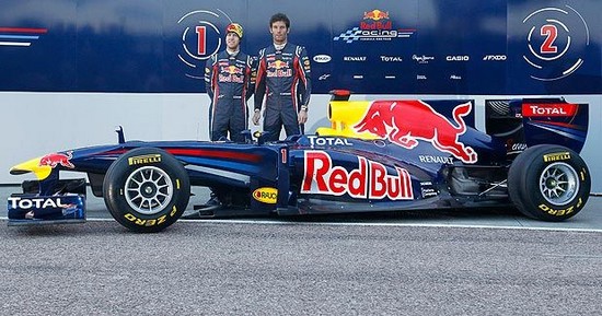 Red Bull do campeão de 2010 Sebastien Vettel 