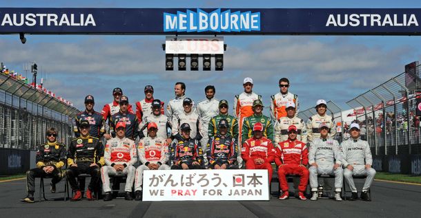 Pilotos fazem 1 minuto de silêncio em homenagem as tragédias recentes no Japão