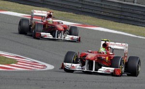 Massa foi bem e chegou a frente de Alonso de novo. 